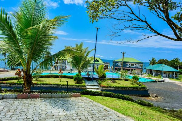 LeMar Resort – view of the pool and Atlantic coast, Kribi